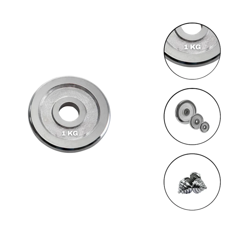 Диск Ironflex 1195 1 кг, хром, диаметр отверстия 30 мм