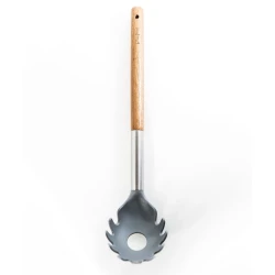 Ложка для спагетти Hom-me 32 см, нейлон/дерево, мытье в посудомоечной машине, серый/коричневый