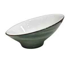 Салатница Danny Home SE307, фарфор, зелёная, 20x12 см