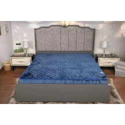 Наматрасник защитный Luxe Cotton Lu-xe-000686, 160x200 см, двуспальный, велюр, синий