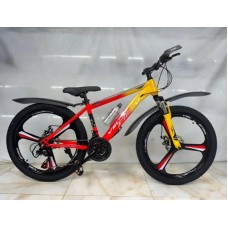 Dağ velosipedi Çin 24, duralminium pedallar, alminium disk, 21 sürət, su qabı, yaşıl/qara - BB-804