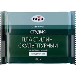 Пластилин скульптурный Гамма Студия, оливковый, мягкий, 500 г