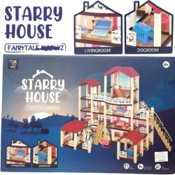 Кукольный домик Starry house, 53x36 см, 6+, разноцветный Кукольный домик Starry house, 53x36 см, 6+, разноцветный