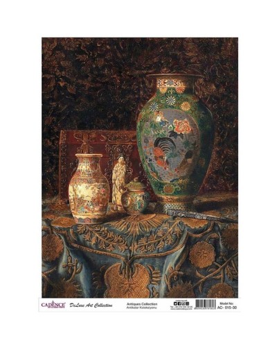 Dekupaj üçün düyü kağızı Cadence A3 Antique Collection AC-15 30x42 sm