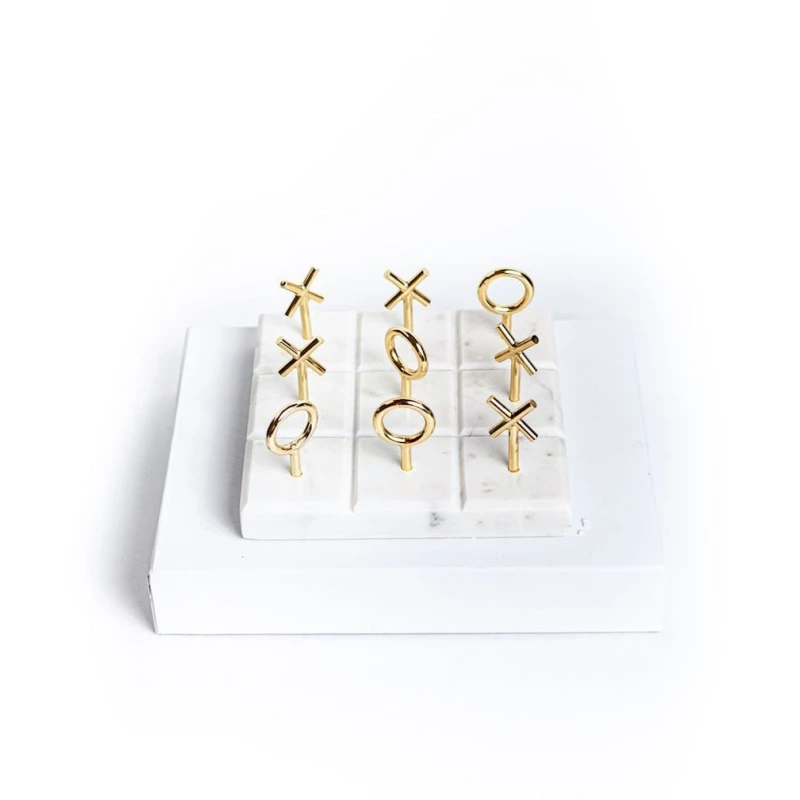 Настольная игра Hom-me Tic-tac-toe Aegeus, мрамор, 15х15 см