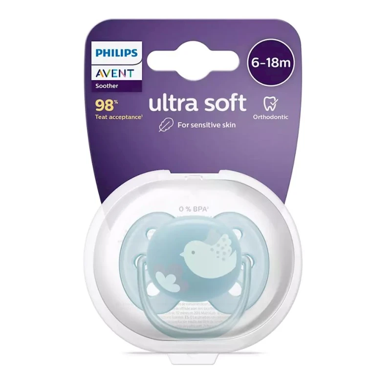 Пустышка Philips AVENT Ultra Soft SCF092/04, 6-18 мес, силикон