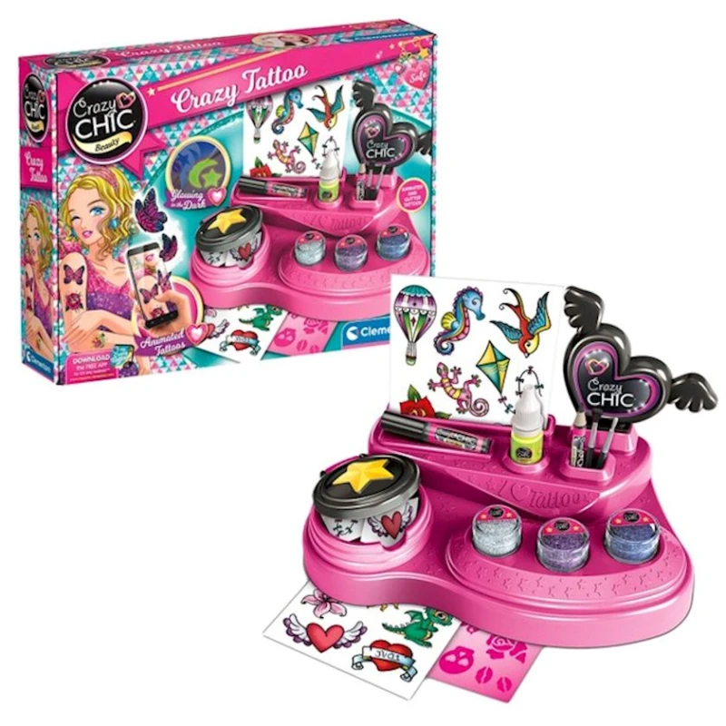 Набор для тату Clementoni Crazy Chic Tattoo, 6+ лет Набор для тату Clementoni Crazy Chic Tattoo, 6+ лет