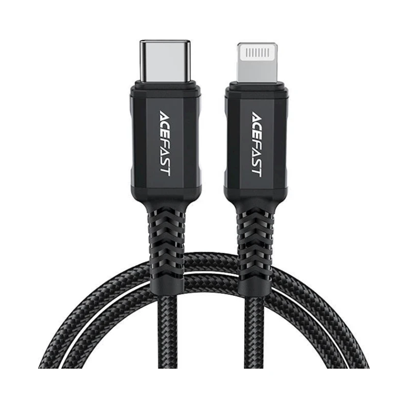 Kabel USB Acefast C4-01 Type-C to Lightning, 1.8 m, 3 A, qara