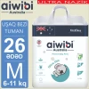Детские турсы-подгузники AIWIBI Premium M, 6-11 кг, 26 шт