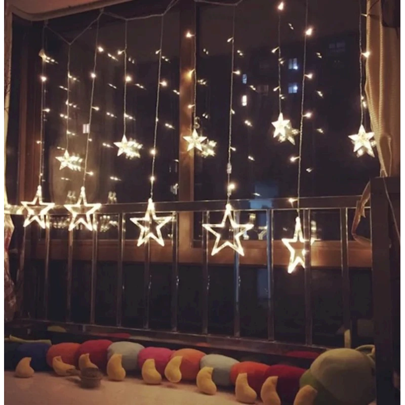 Yeni il üçün işıq diodlu hörük MR1_S077, ağ