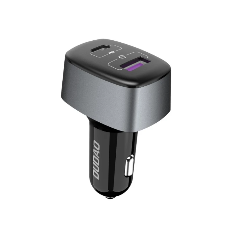 Автомобильное зарядное устройство DUDAO R7XS 60W PD + 22,5W QC4.0 1 USB + 1 Type-C Black Автомобильное зарядное устройство DUDAO R7XS 60W PD + 22,5W QC4.0 1 USB + 1 Type-C Black