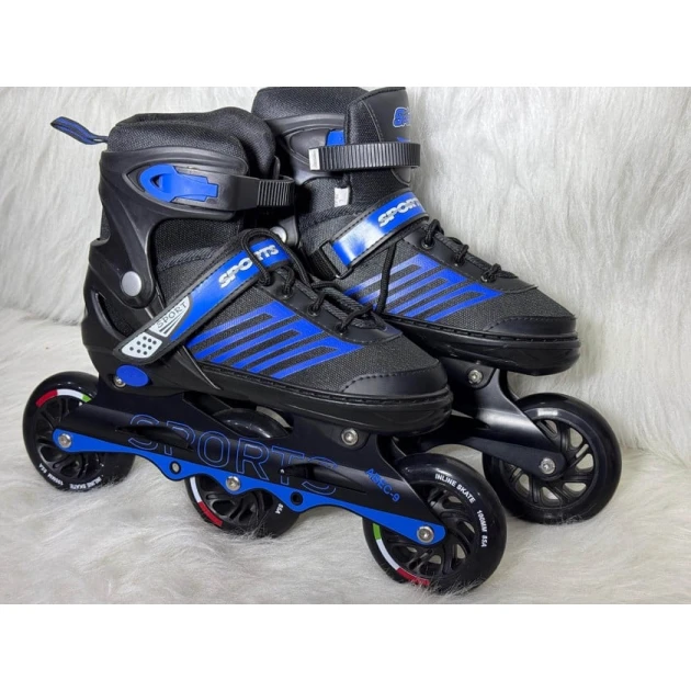 Roliklər Inline Skate ABEC-9, qara/göy, ölçü 39-43