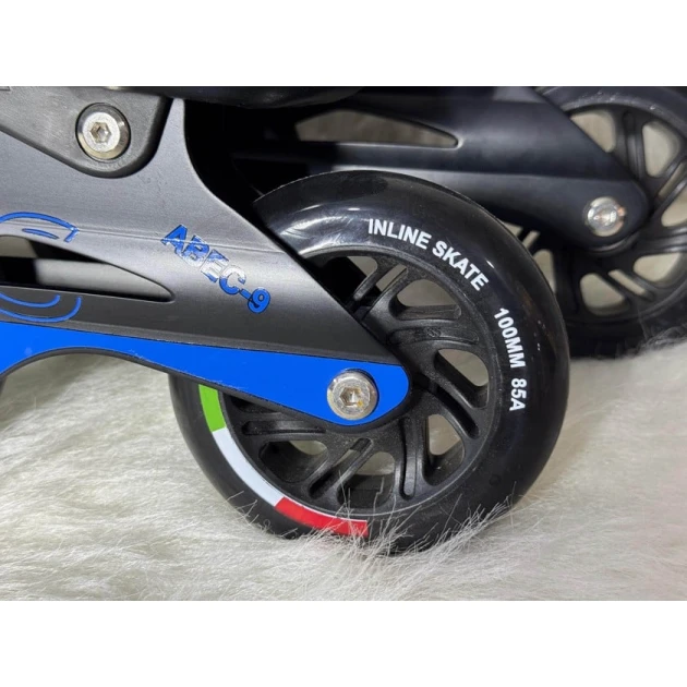 Roliklər Inline Skate ABEC-9, qara/göy, ölçü 39-43