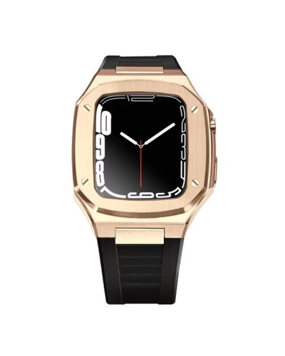 Qayış və çexol SW703 Apple Watch 44/45mm üçün Black/Rose Gold