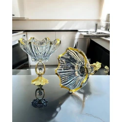 Фруктовница Gallery Home GH-000199, стекло, прозрачная, 27 см