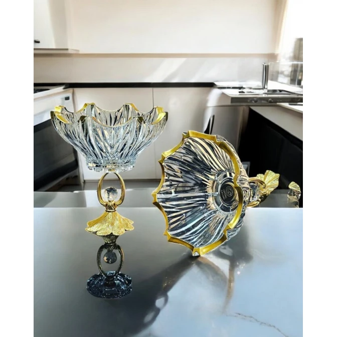 Фруктовница Gallery Home GH-000199, стекло, прозрачная, 27 см Фруктовница Gallery Home GH-000199, стекло, прозрачная, 27 см