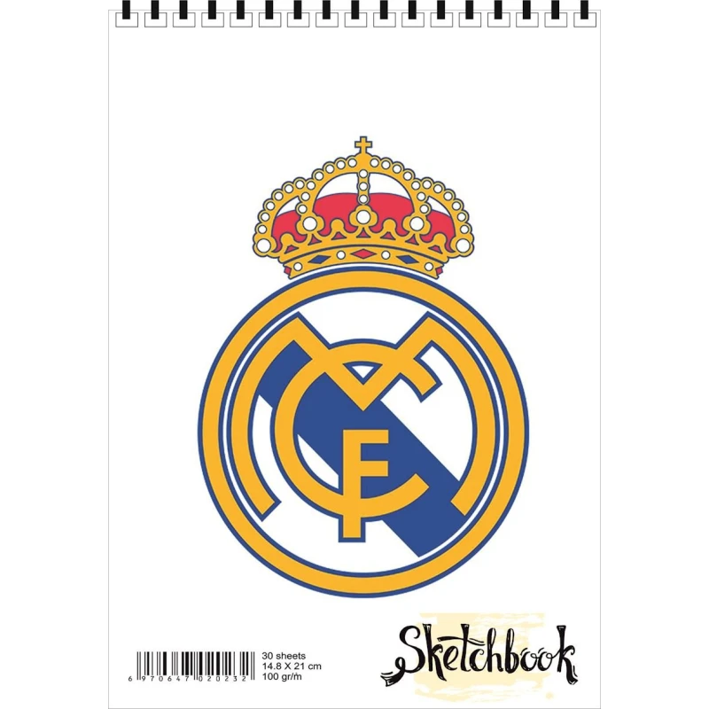 Блокнот Sketchbook Real Madrid, A5, 30 листов