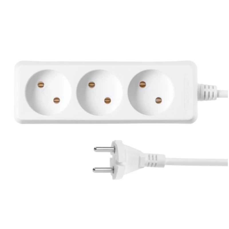 Удлинитель 2Е. 2E-U03M1.8, 1.8 м, 3-розеточный Удлинитель 2Е. 2E-U03M1.8, 1.8 м, 3-розеточный