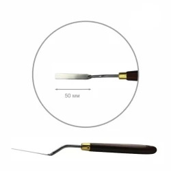 Мастихин Rosa Talent Classic, нержавеющая сталь/дерево, прямоугольный, мини, 5 см, № 80