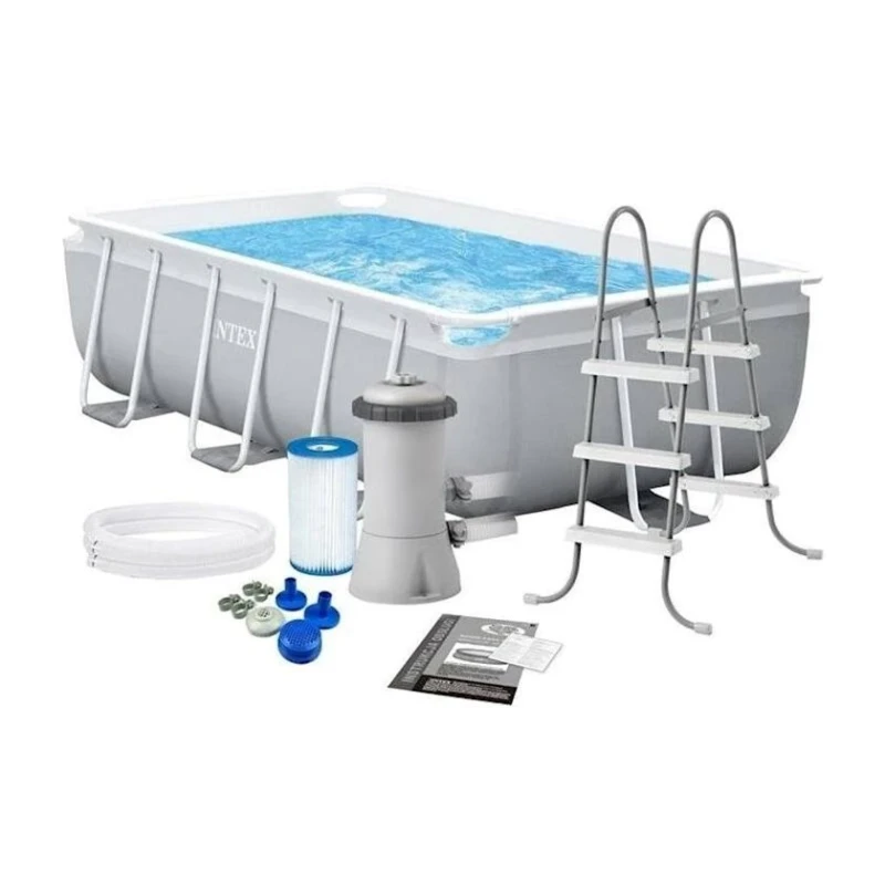Каркасный бассейн Intex Prism Frame 26790, 400х200х122 см, серый
