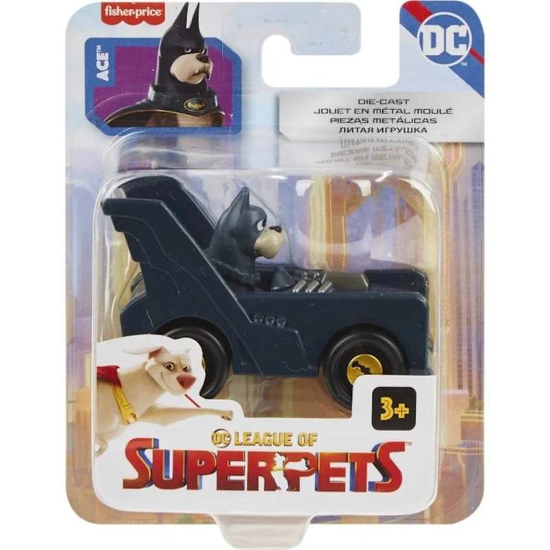 Машинка Fisher-Price Лига Суперпитомцы Туз HGL20/HGL23, 5x8 см, от 3 лет, серый