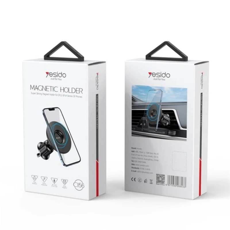 Telefon üçün maqnit avtomobil tutacağı Yesido C156 for Apple iPhone 12-14 Black