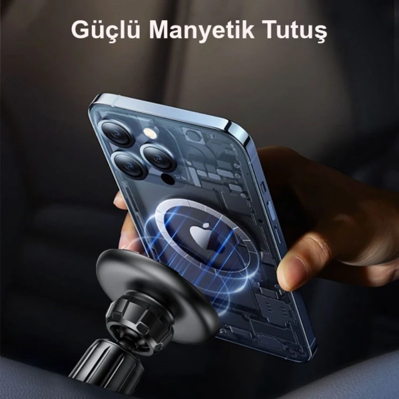 Telefon üçün maqnit avtomobil tutacağı Yesido C156 for Apple iPhone 12-14 Black