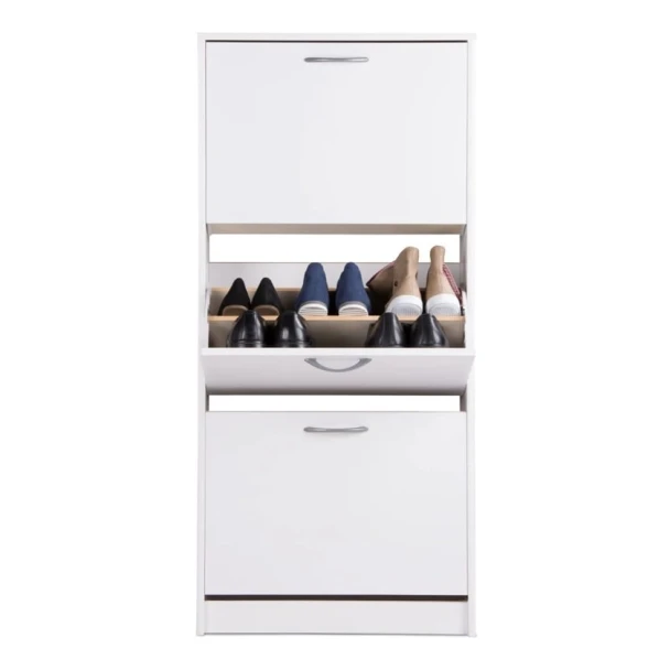 Тумба для обуви Art Mebel 40, ламинат, белая, 130х90х45 см