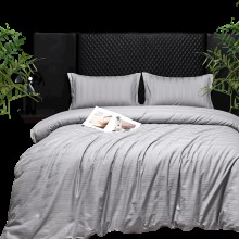 Yataq dəsti Narlı Exclusive Narlı 000758, yorğan üzü 200x220 sm, mələfə 240x260 sm, 2 əd yastıq üzü 50x70 sm, ikinəfərlik, lüks satin, boz