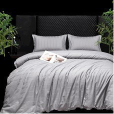 Yataq dəsti Narlı Exclusive Narlı 000758, yorğan üzü 200x220 sm, mələfə 240x260 sm, 2 əd yastıq üzü 50x70 sm, ikinəfərlik, lüks satin, boz