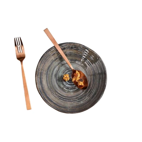 Тарелка Porland Stoneware Vintage, круглая, 17 см, бежевая