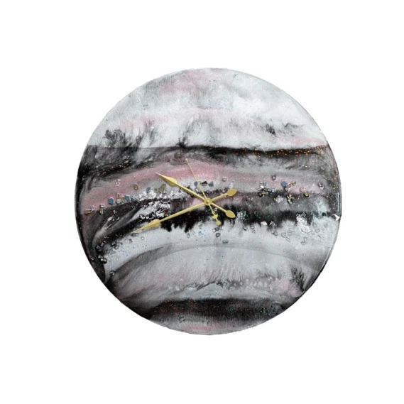 Настенные часы Art by Ulviya Kakhramanova Лунный свет, смола/краска, 70 см Настенные часы Art by Ulviya Kakhramanova Лунный свет, смола/краска, 70 см