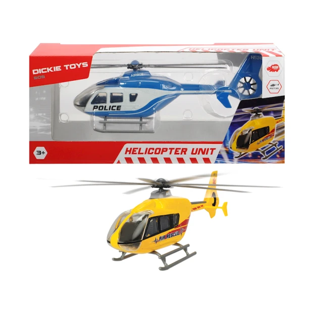 Вертолет Dickie Toys EC 135 die-cast, пластик, желтый, 21 см Вертолет Dickie Toys EC 135 die-cast, пластик, желтый, 21 см