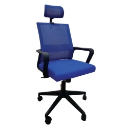 Кресло офисное 015, 57x61x118 см, синее