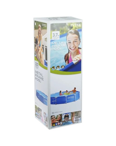 Hovuz Intex, karkas, dairəvi, 366x366x76 sm, həcm 6503 l, nərdivanlı, örtüklü, mavi, 6503TX28210NC - 6503TX28210NC
