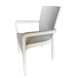 Кресло садовое Senyayla, пластик, белое, 47х38х44 см