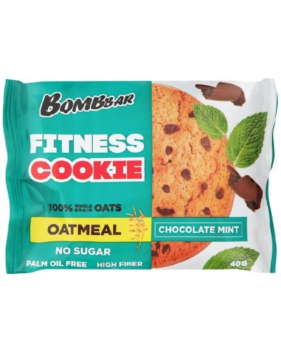 Yulaflı peçenye Bombbar Fitness Cookie Şokolad-nanə 40 q, 12 əd