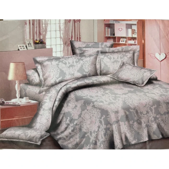 Комплект постельного белья MiraNova CTS-546, сатин, серый, простыня 200х220 см, пододеяльник 200x220 см, наволочка 50x70 см (2 шт)