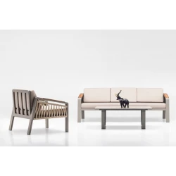 Комплект садовой мебели Terazzi Mykonos Plus MY52, диван 80x60x195 см, кресло 80x75x70 см, стол 70x80x140 см Комплект садовой мебели Terazzi Mykonos Plus MY52, диван 80x60x195 см, кресло 80x75x70 см, стол 70x80x140 см