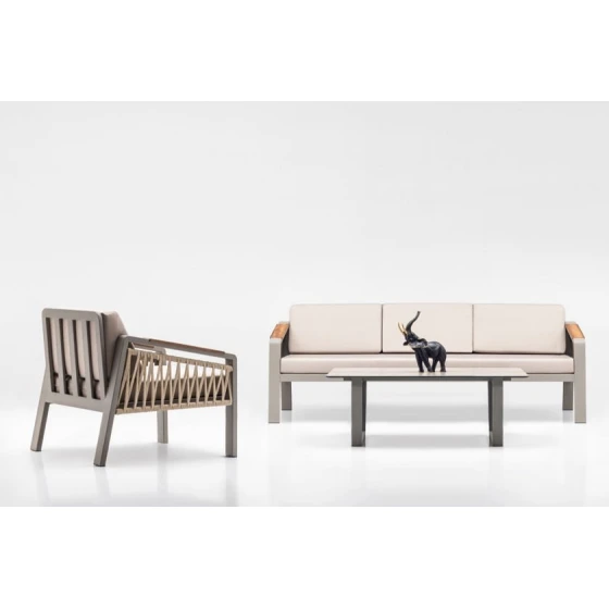 Bağ üçün mebel dəsti Terazzi Mykonos Plus MY52, divan 80x60x195 sm, kreslo 80x75x70 sm, masa 70x80x140 sm Bağ üçün mebel dəsti Terazzi Mykonos Plus MY52, divan 80x60x195 sm, kreslo 80x75x70 sm, masa 70x80x140 sm