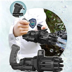 Устройство для мыльных пузырей Gatling Bubble Machine Bubble Gun, черный