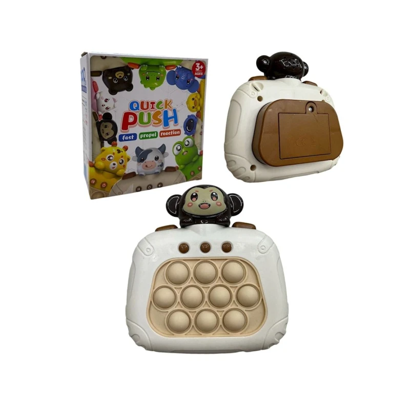 Antistress oyuncaq Quick Push DD-1808-999ZÇ, 6x12x13 sm, 3+ yaş, qəhvəyi