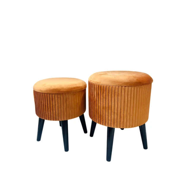 Пуфик, оранжевый, 2 шт Пуфик, оранжевый, 2 шт