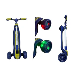 Детский самокат 12546U, складной, 60x30х75 см, синий