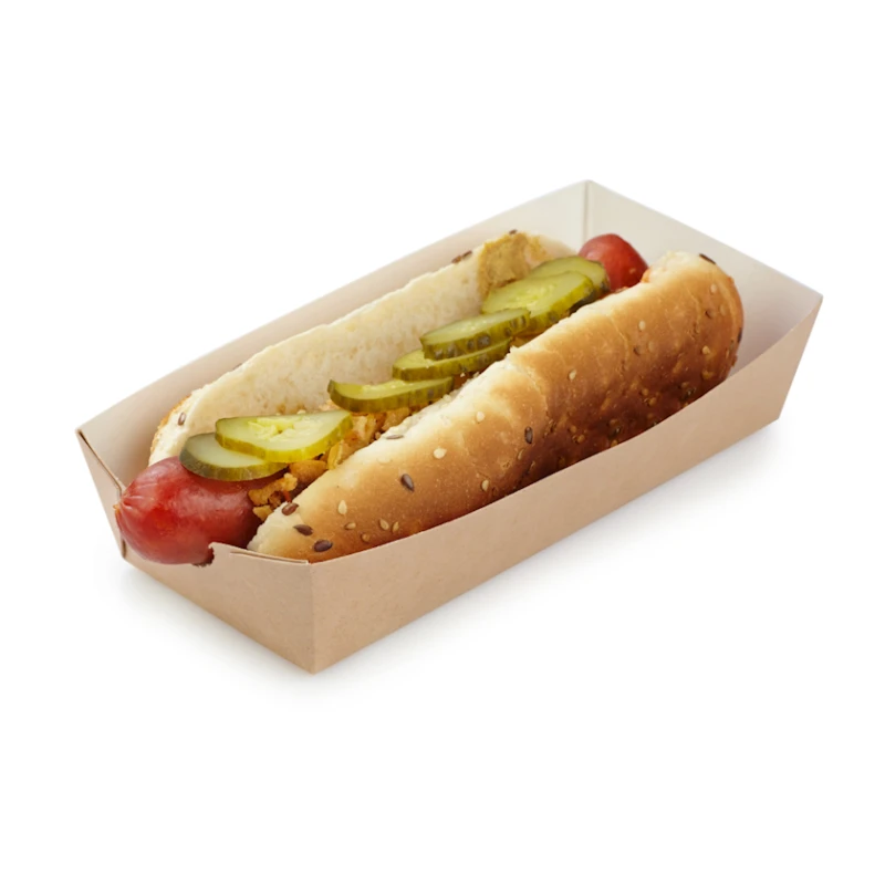 Тарелки для фаст фуда Loyal-5280275940, 100 шт, коричневые