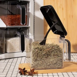 Ədviyyat üçün qab dəsti SS-241BL, atlıq ilə, 6 əd