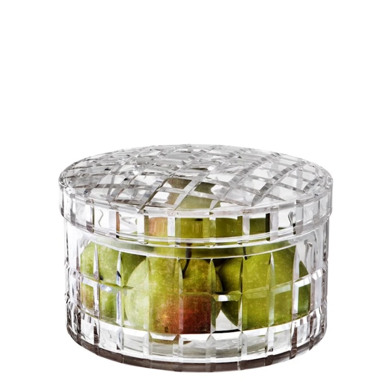 Чаша с крышкой Eichholtz 108829 Box Rocabar M,диаметр 21 см,высота 13 см,выдувное стекло ручной работы,прозрачный Чаша с крышкой Eichholtz 108829 Box Rocabar M,диаметр 21 см,высота 13 см,выдувное стекло ручной работы,прозрачный