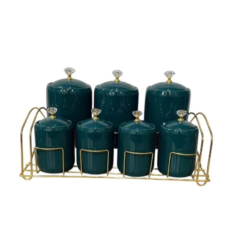 Saxlama qabı dəsti, yaşıl, 7 əd