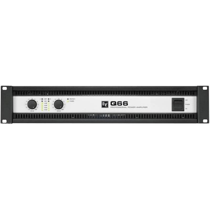 Усилитель мощности Electro-Voice Q66-II, 14.8 кг. 1700 Вт. Габариты: 88х483х422 мм.
