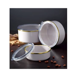 Konteyner dəsti Bonera 4958, mina, krem, 14/16/18 sm, 6 parça